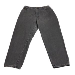 Vintage Wrangler Jeans Womens 18 P Black Faded Bareback Western High Rise USA